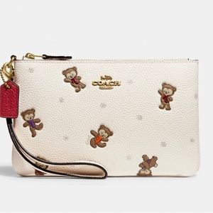 Coach Snowflake/Bear wristlet (with gift box)